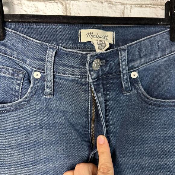 Madewell Jeans 9" Mid Wash Skinny Stretch Denim Pants Millis Dark Wash Blue 25 - Picture 7 of 8